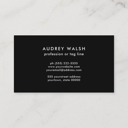 Girly Stylish Champagner Rosa Glitzer und Weiß Visitenkarte (Rückseite)