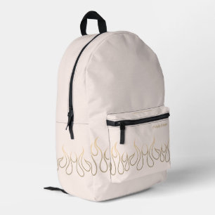 Girly Stylish Fire Flame Pink Gold Bedruckter Rucksack