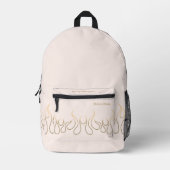 Girly Stylish Fire Flame Pink Gold Bedruckter Rucksack (Vorderseite)