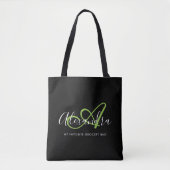 Girly Stylish Green Elegant Script Name Monogram Tasche (Vorderseite)