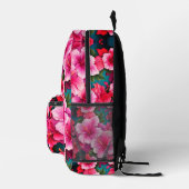 Girly Stylish Hibiskus Summer Tropical Blume Pink Bedruckter Rucksack (Rechts)