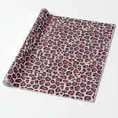 Girly stylish Leopard Tier Print pink chic Geschenkpapier (Ungerollt)