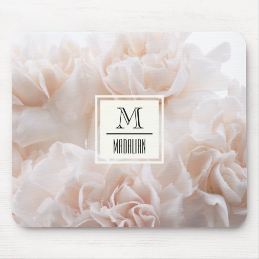 Girly stylish monogram, pastellfarben pastellfarbe mousepad (Vorne)