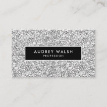 Girly Stylish Silver Glam Glitzer und Black