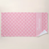 Girly Stylish Trendy Pink Strandtuch (Vorderseite)