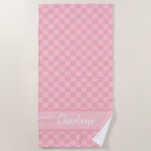 Girly Stylish Trendy Pink Strandtuch (Vorderseite)