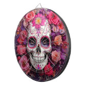 Girly Sugar Skull Dartboard Dartscheibe (Vorderseite rechts)