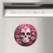 Girly Sugar Skull Magnet (In Situ (Geschirrspüler))