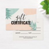 Girly Summer Palm Blätter Geschenkgutschein (Schreibtisch)