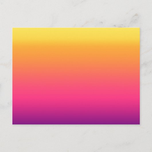 Girly Summer Tropical Gradient Abstrakt Sunset Postkarte (Vorderseite)