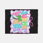 Girly Summer Vibes Coquette Bow Beach Vacation Fam Fleecedecke (Vorderseite (Horizontal))