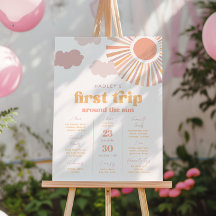 Girly Sun Birthday Milestone Poster