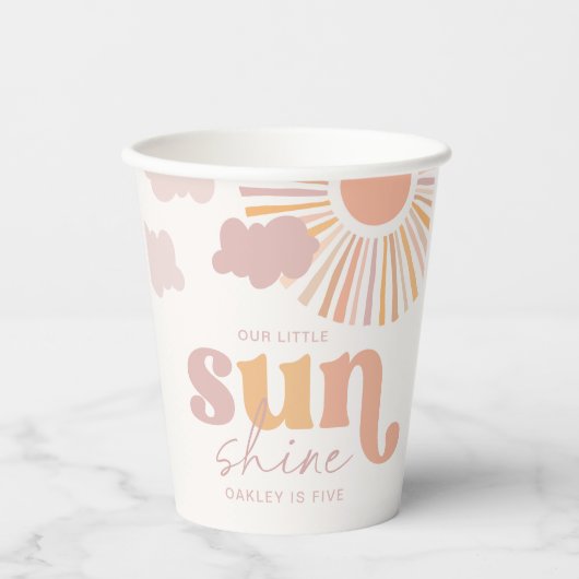 Girly Sunshine Party Cups Pappbecher (Vorderseite)
