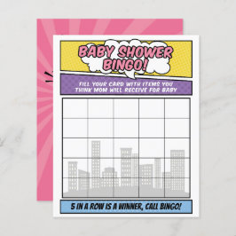 Girly Superhero Comic Book Baby Showspiel