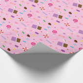 Girly süßes Süßigkeits-Muster für Geschenkpapier (Ecke)