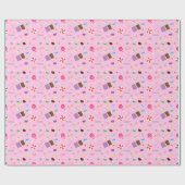 Girly süßes Süßigkeits-Muster für Geschenkpapier (Flach)