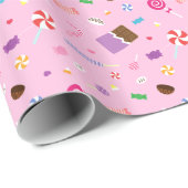 Girly süßes Süßigkeits-Muster für Geschenkpapier (Rolleneckpunkt)