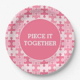Girly Sweet Pink Piece it Together Puzzle Pappteller