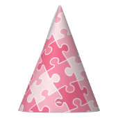 Girly Sweet Pink Puzzles Piece Partyhütchen (Links)