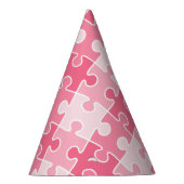 Girly Sweet Pink Puzzles Piece Partyhütchen (Rechts)