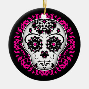 Girly Tag des toten Zuckerschädels Keramikornament