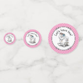 Girly Tea Party Bichon Frise Dog - Niedlich Konfetti (Rückseiten)