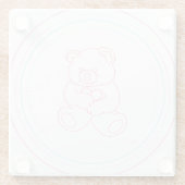 Girly Teddybär Glasuntersetzer (Rückseite)