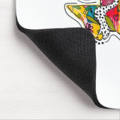 Girly Texas Staat Map Floral Coquette Bow 4. J Mousepad (Ecke)