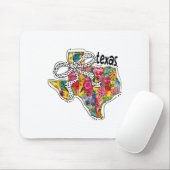Girly Texas Staat Map Floral Coquette Bow 4. J Mousepad (Mit Mouse)