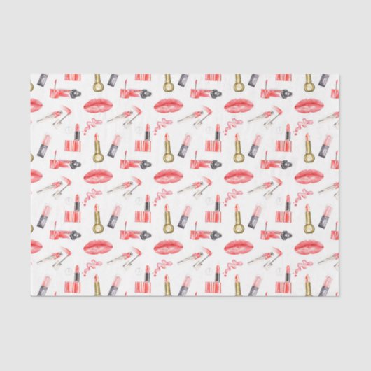 Girly Things Makeup (Design 45 Red Series) Seidenpapier (Vorderseite)