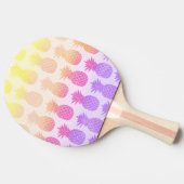 Girly Topical Rainbow Summer Pineapples Muster Tischtennis Schläger (Seitenansicht)