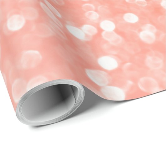 Girly Trend-Rosen-Gold erröten Glitzer Geschenkpapier (Rolleneckpunkt)