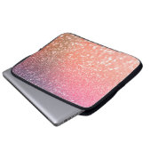 Girly Trend-Rosen-Gold erröten Glitzer Laptopschutzhülle (Vorne Knopf)