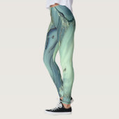 Girly Trendy Blue Marble Texture Leggings (Links)