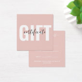 Girly Trendy Blush Pink Geschenkgutschein (Schreibtisch)