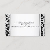 Girly Trendy Elegant, Leopard Print, Lashes Visitenkarte (Rückseite)
