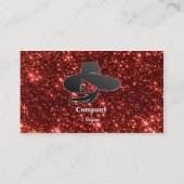 Girly Trendy Glitzer Glitzern Elegante Klasse Visitenkarte (Rückseite)
