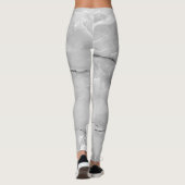 Girly Trendy Gray Marble Texture Leggings (Rückseite)
