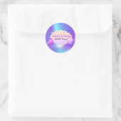 Girly Trendy, Holographic Cupcake Bakery Runder Aufkleber (Tasche)