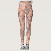Girly Trendy Marble Stone Texture Leggings (Vorderseite)