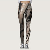 Girly Trendy Marble Texture Leggings (Vorderseite)