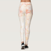 Girly Trendy Marble Texture Leggings (Rückseite)