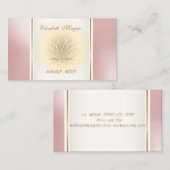 Girly Trendy Modern Elegante , Lotus Visitenkarte (Vorne/Hinten)