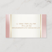 Girly Trendy Modern Elegante , Lotus Visitenkarte (Rückseite)