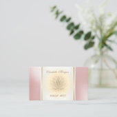 Girly Trendy Modern Elegante , Lotus Visitenkarte (Stehend Vorderseite)