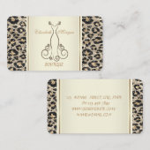 Girly Trendy Modern Glitzer Leopard Print, Dress Visitenkarte (Vorne/Hinten)