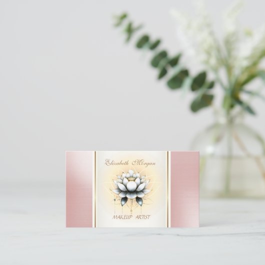 Girly Trendy Moderne Kunst, Dichtung und Musik Visitenkarte (Stehend Vorderseite)