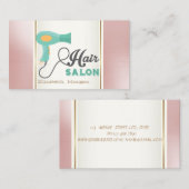 Girly Trendy Moderner Haartrockner, Friseur Visitenkarte (Vorne/Hinten)