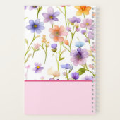 Girly Trendy Multicolor Wild Spring Flowers Notizblock (Rückseite)