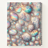 Girly Trendy Opal Leopard Print Monogram Notizblock (Rückseite)